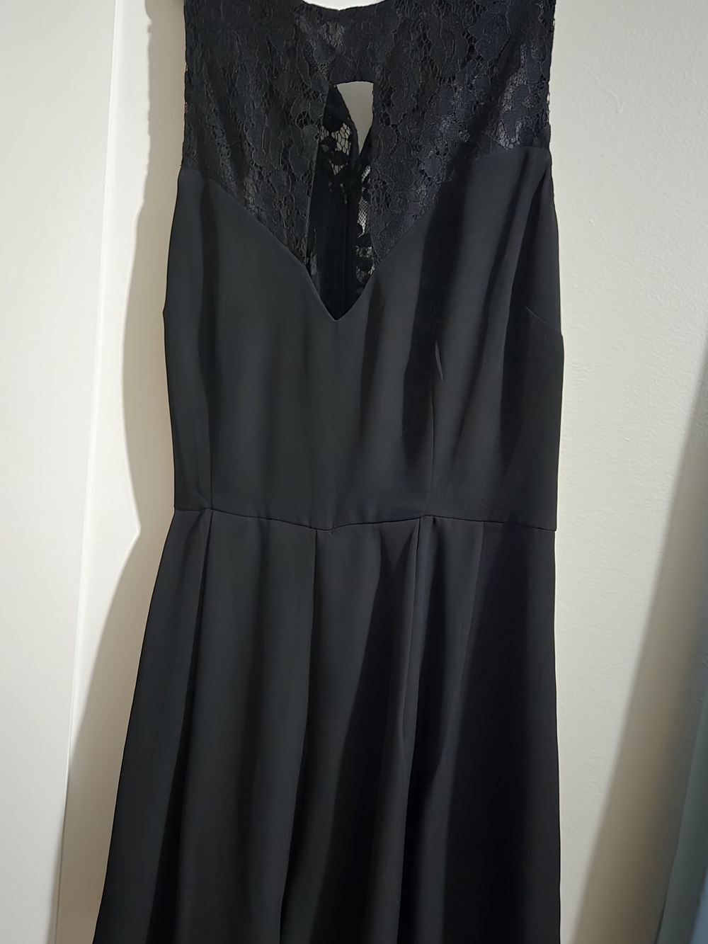 Vintage Forever 21 Black Lace-Top Romper